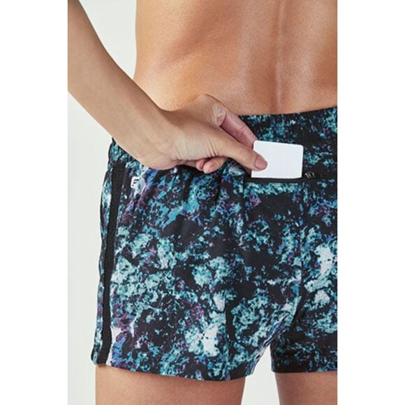 Fabletics Large Print Drawstring Shorts Workout L Oleisa Black Pam Short - Picture 8 of 8